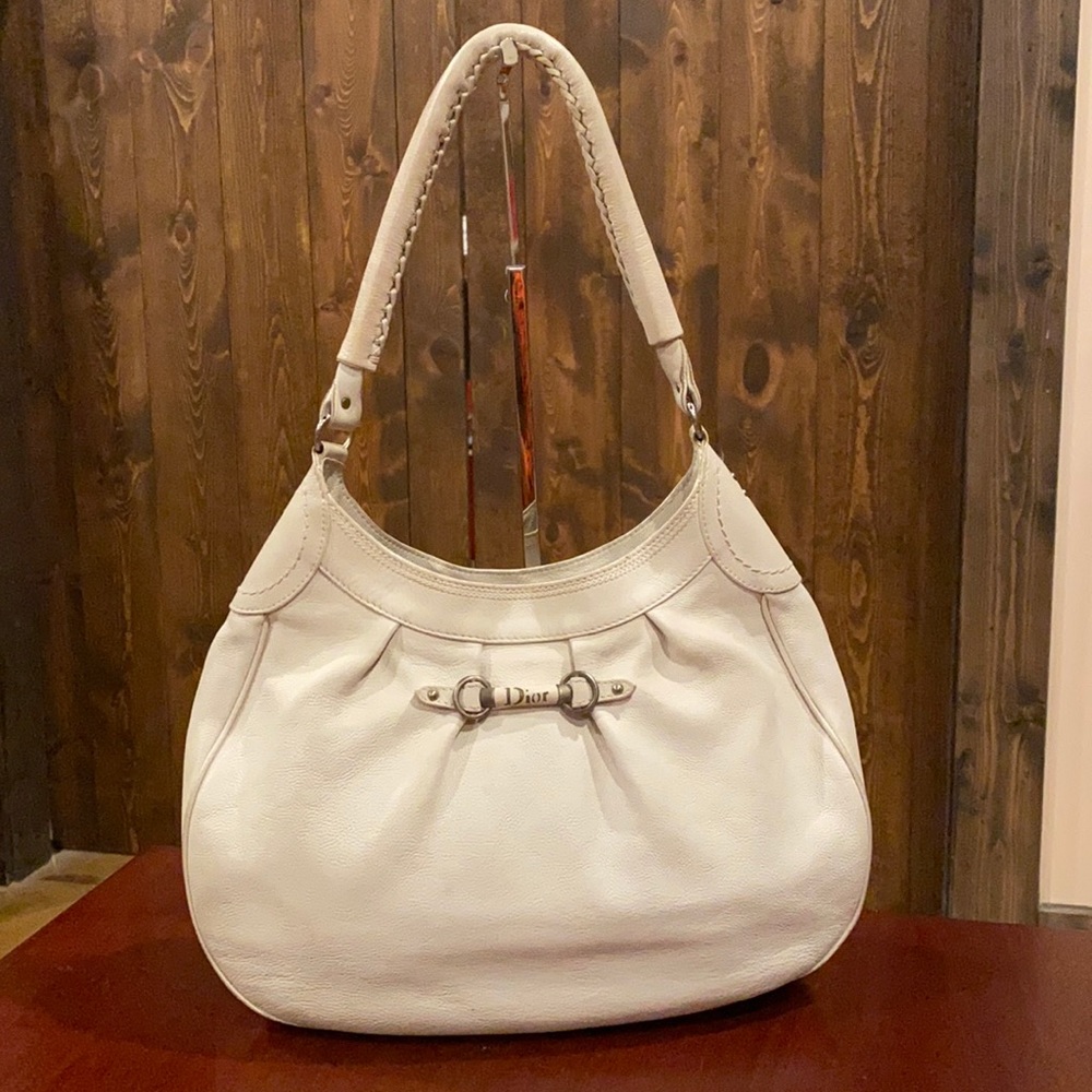 Christian Dior Off White leather purse